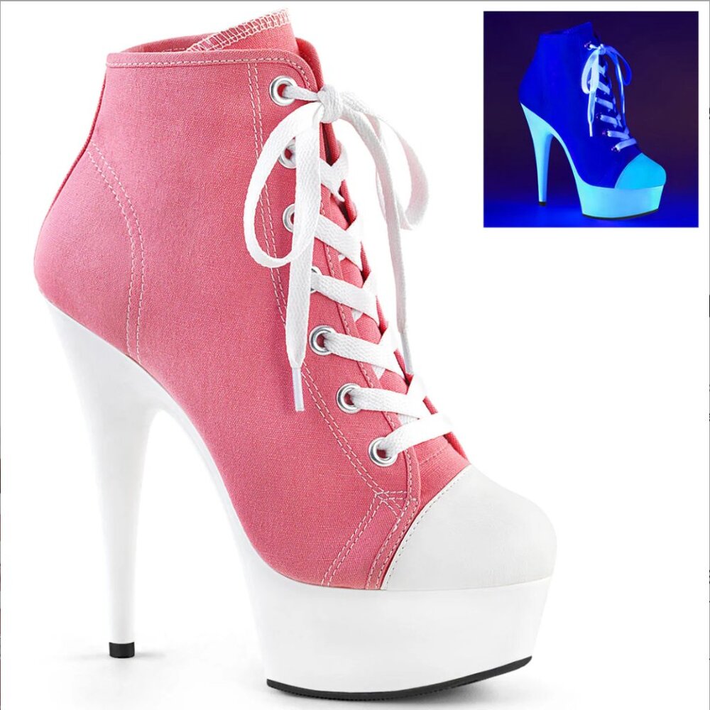 PLEASER Delight 6 inch Platform Heels Size 8 for Dance, Cosplay, Costume, Fun!